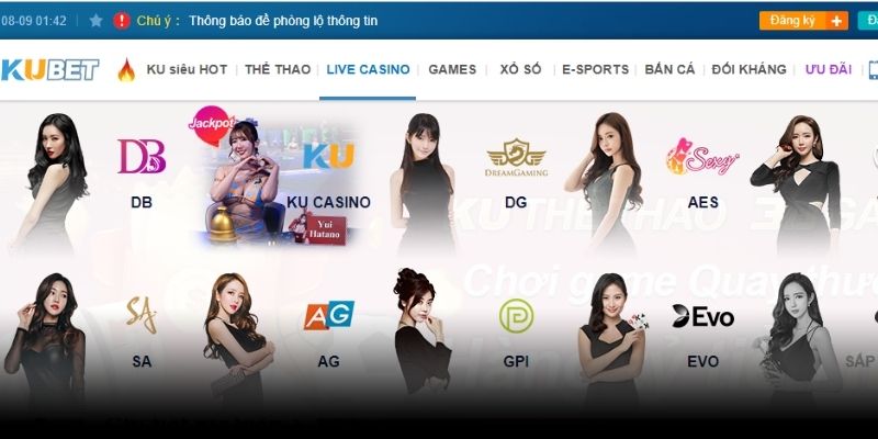 Trải nghiệm Casino Kubet với 9 phòng khác nhau